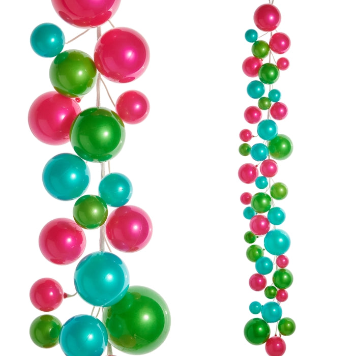 4' Bright Multicolor Ball Garland