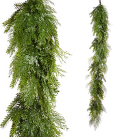 6' Iced Mixed Greenery Garland