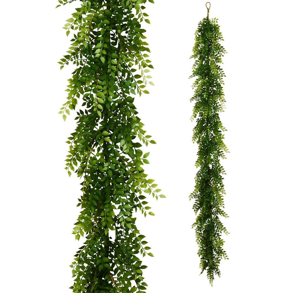 6' Green Ruscus Garland