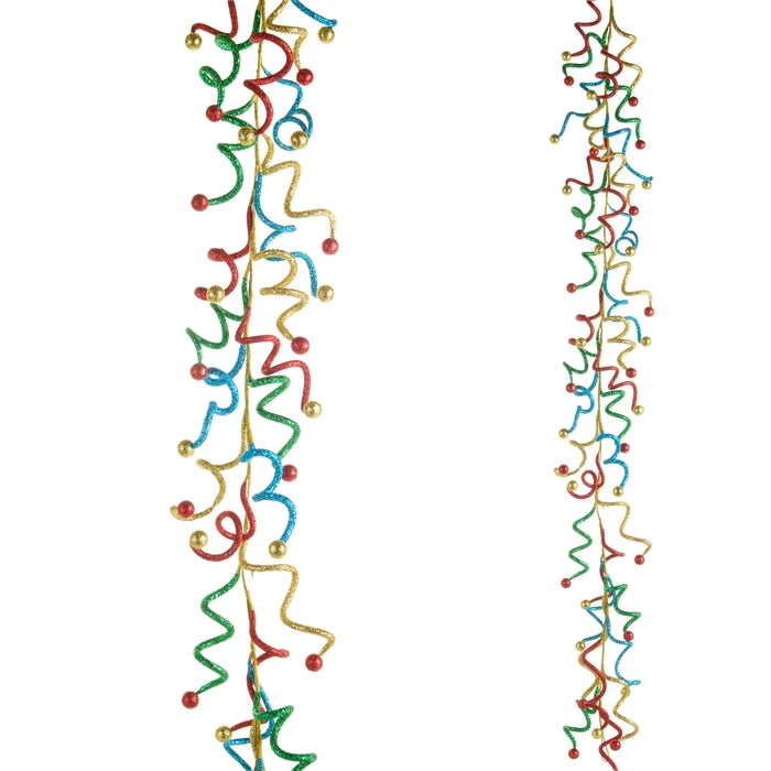 5' Multicolor Swirl Garland
