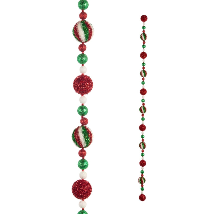 6' Peppermint Tinsel Garland