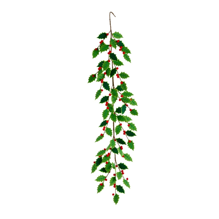 4' Felt Holly Garland