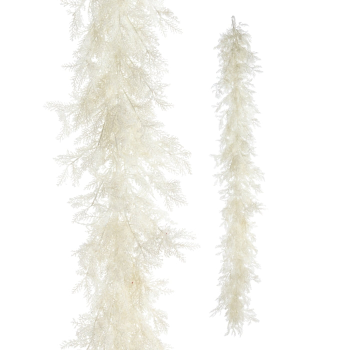 6' Iced White Cedar Garland