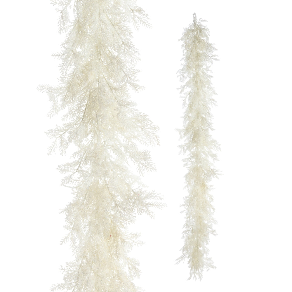 6' Iced White Cedar Garland