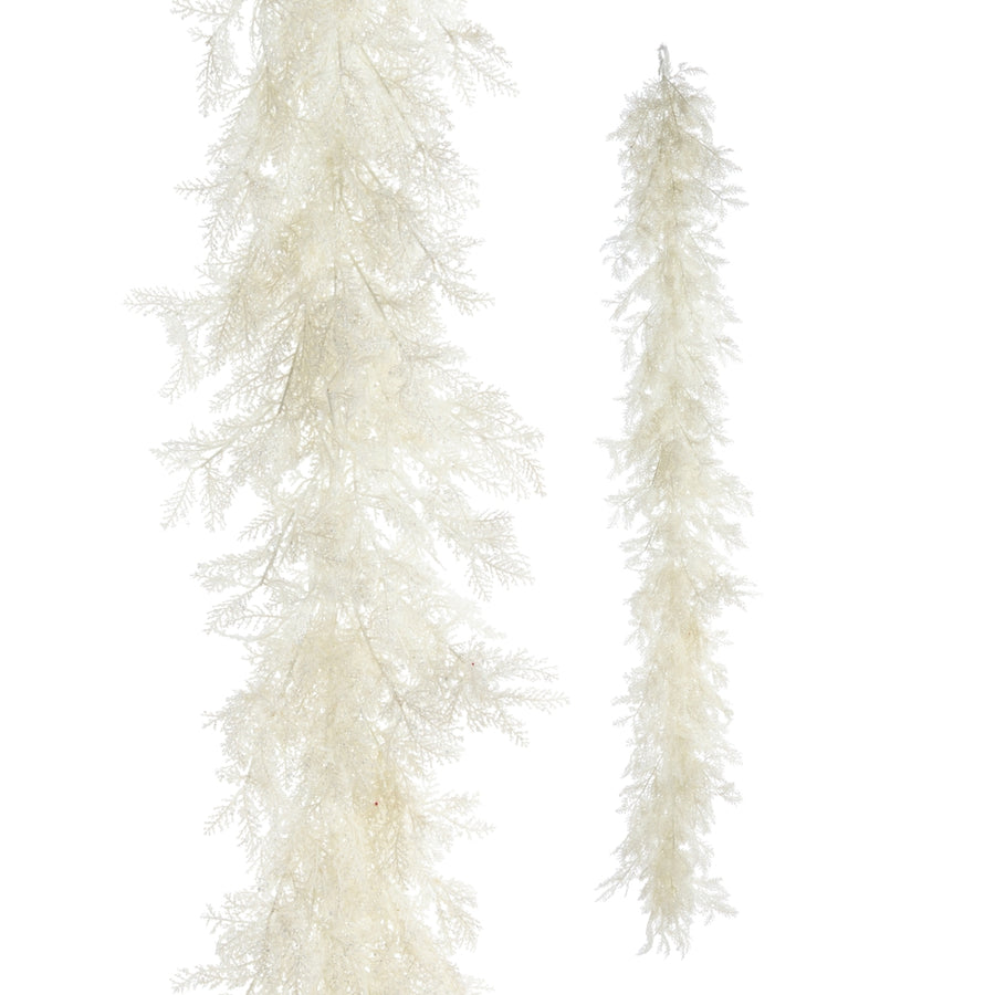 6' Iced White Cedar Garland