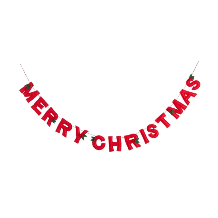 4' Merry Christmas Garland