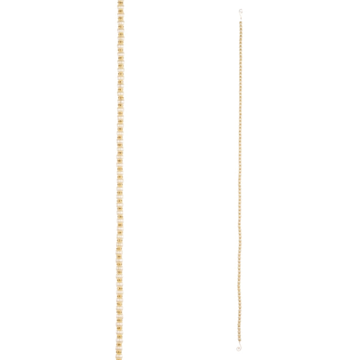 5' Ribbed Pearl and Rhinestone Garland