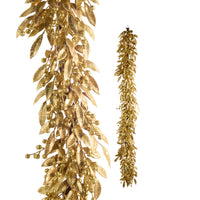 6' Gold Leaf and Berry Garland