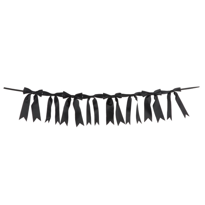 4' Black Bow Garland
