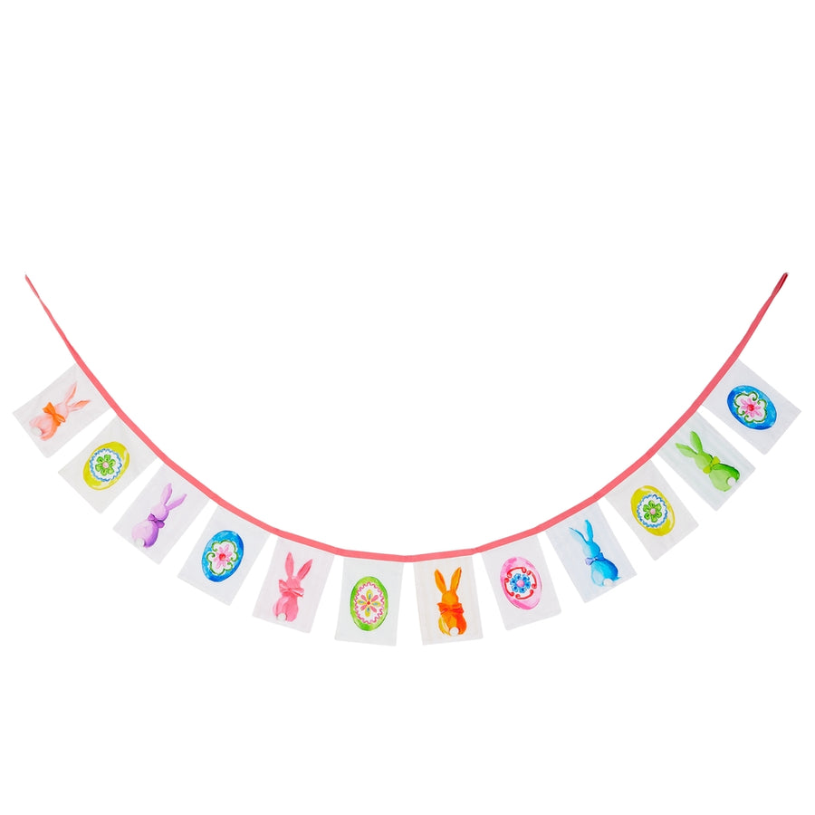 7' Frosted Bunny Garland