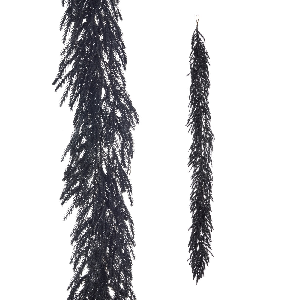 6' Black Pine Garland