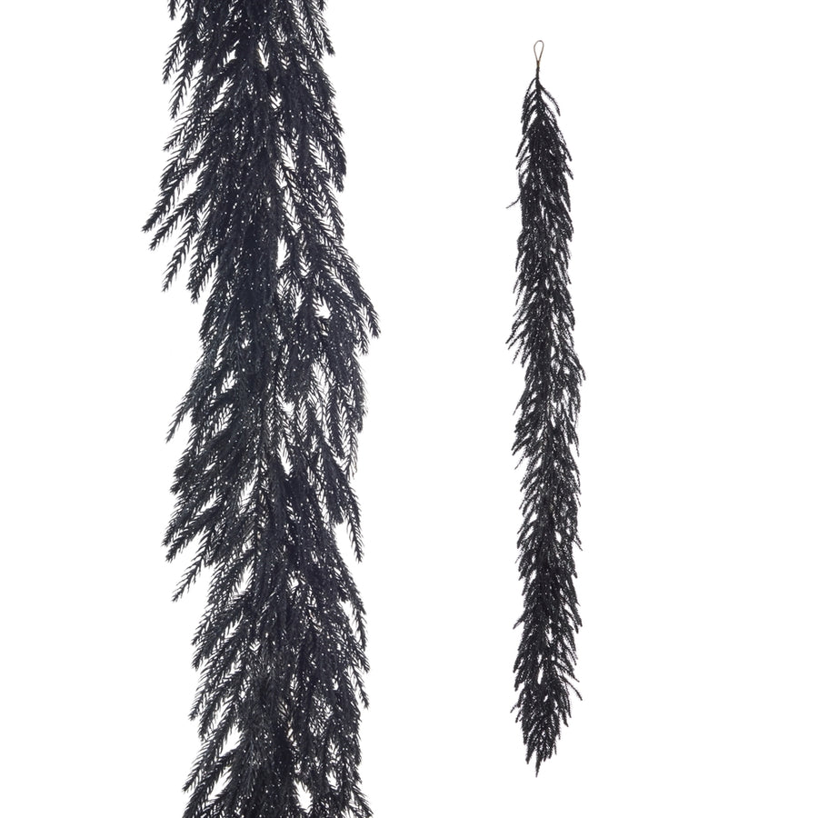 6' Black Pine Garland