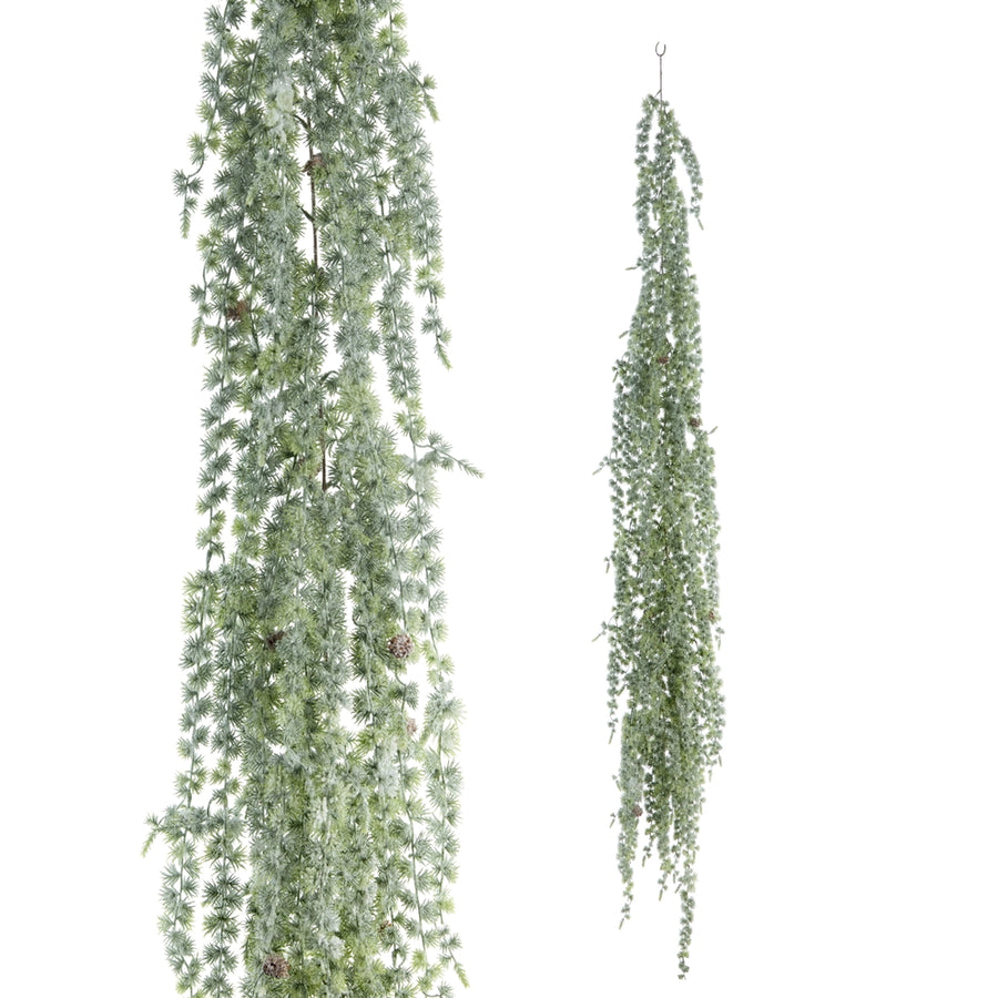 6' Iced Hanging Greenery Garland