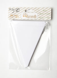 White Decorative DIY Paper Banner – G492-01 White Banners