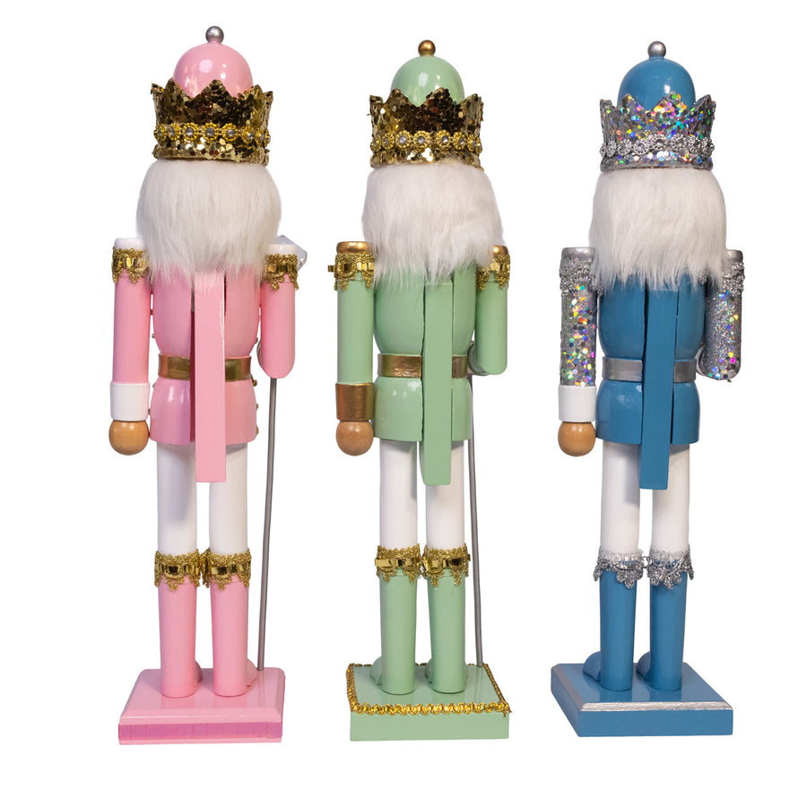 15" Green, Blue & Pink Nutcrackers
