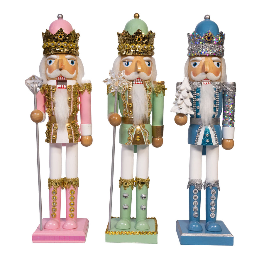 15" Green, Blue & Pink Nutcrackers
