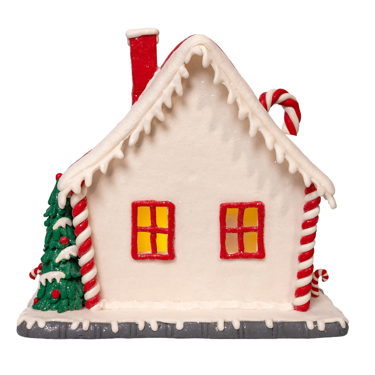 10.5" Battery Operated LED Candy Cane Lane House