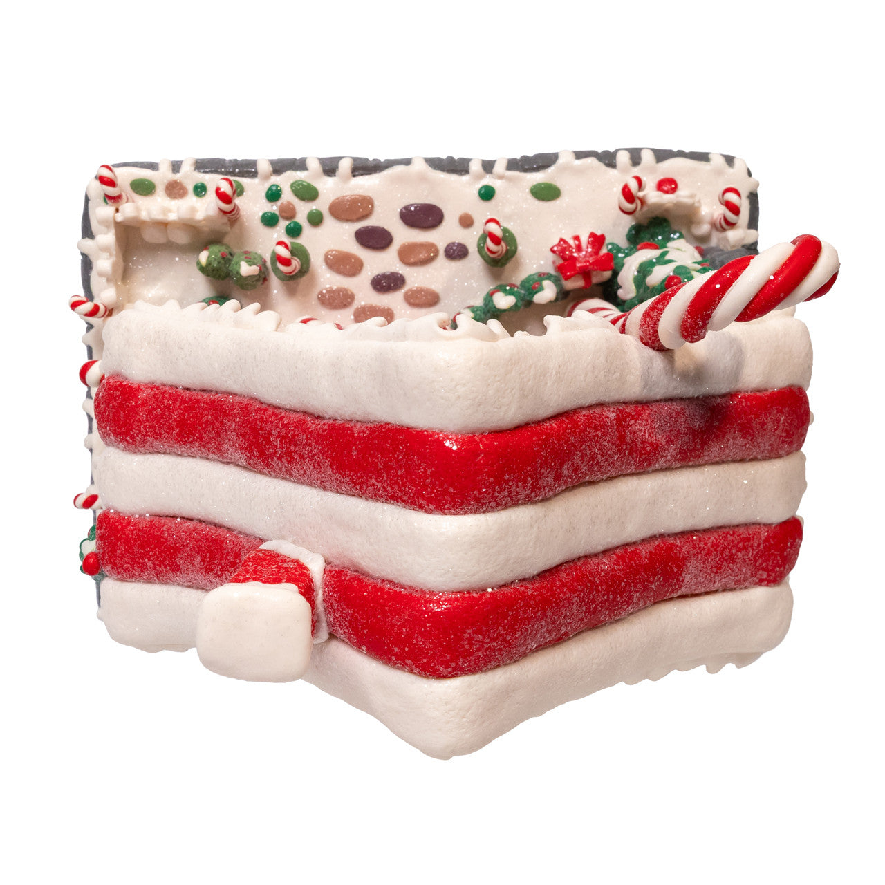 10.5" Battery Operated LED Candy Cane Lane House