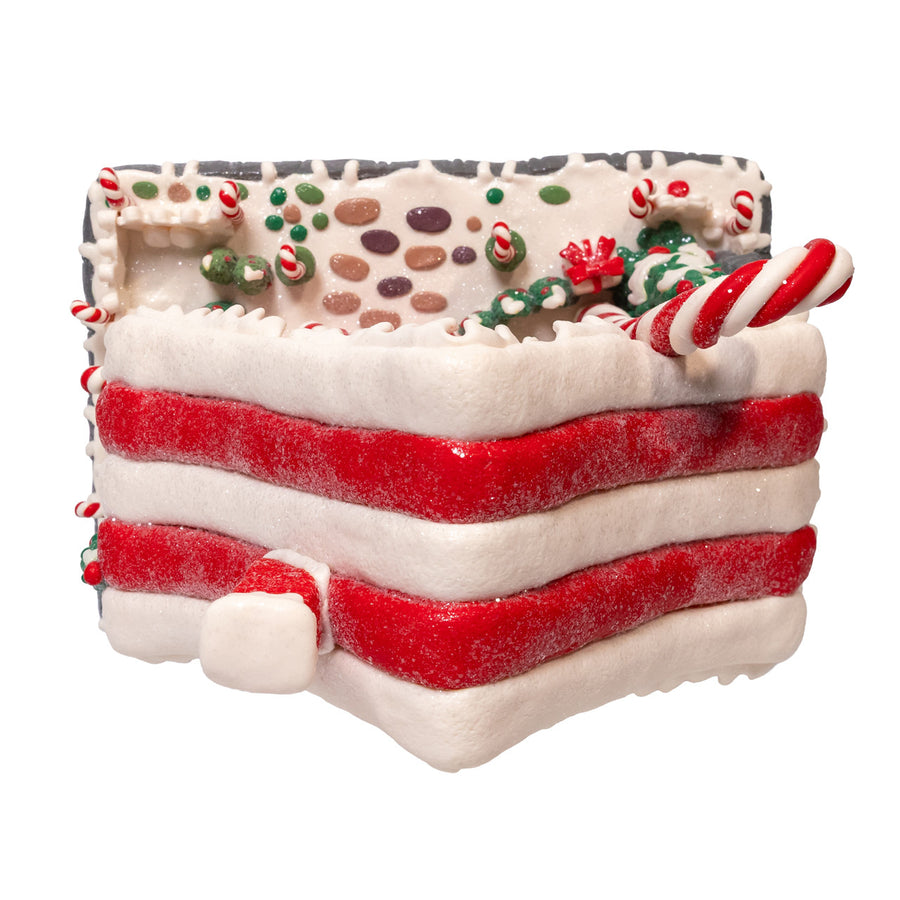 10.5" Battery Operated LED Candy Cane Lane House