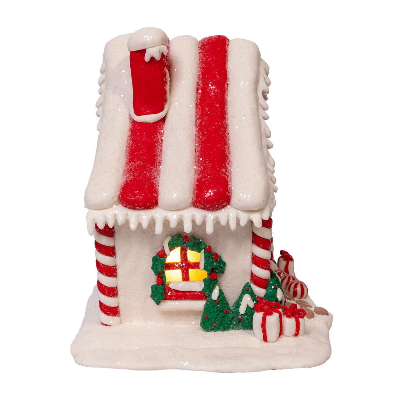 7" Battery Operated LED Candy Cane Lane House