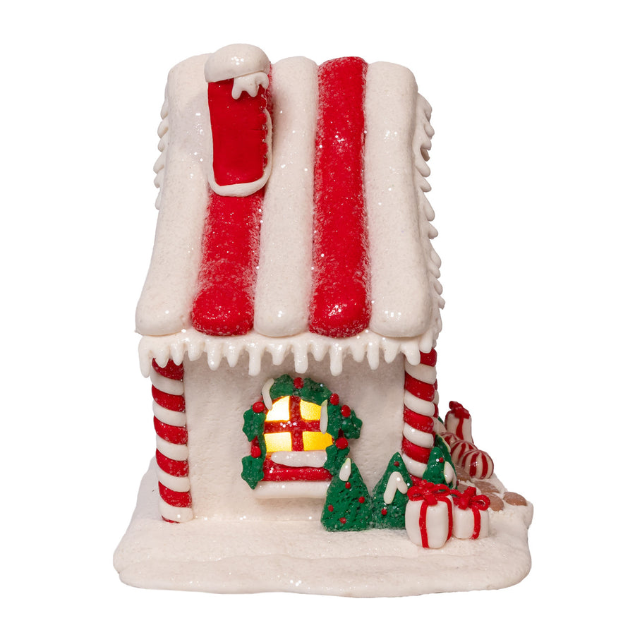 7" Battery Operated LED Candy Cane Lane House
