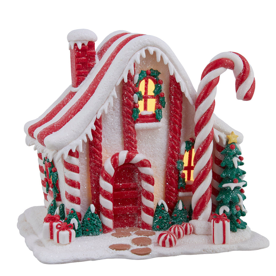 7" Battery Operated LED Candy Cane Lane House