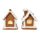 6" Battery Operated LED Gingerbread House With Santa & Snowman