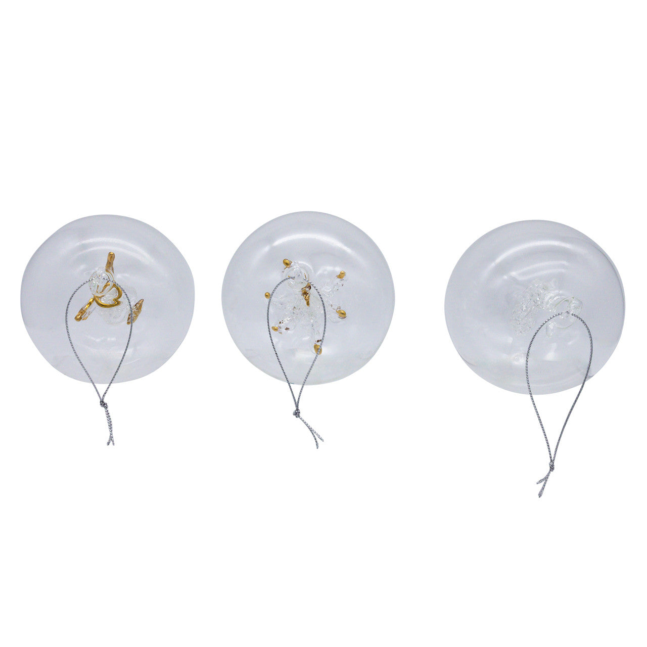 80MM Glass Transparent Ball With Tree, Angel & Deer Inside
