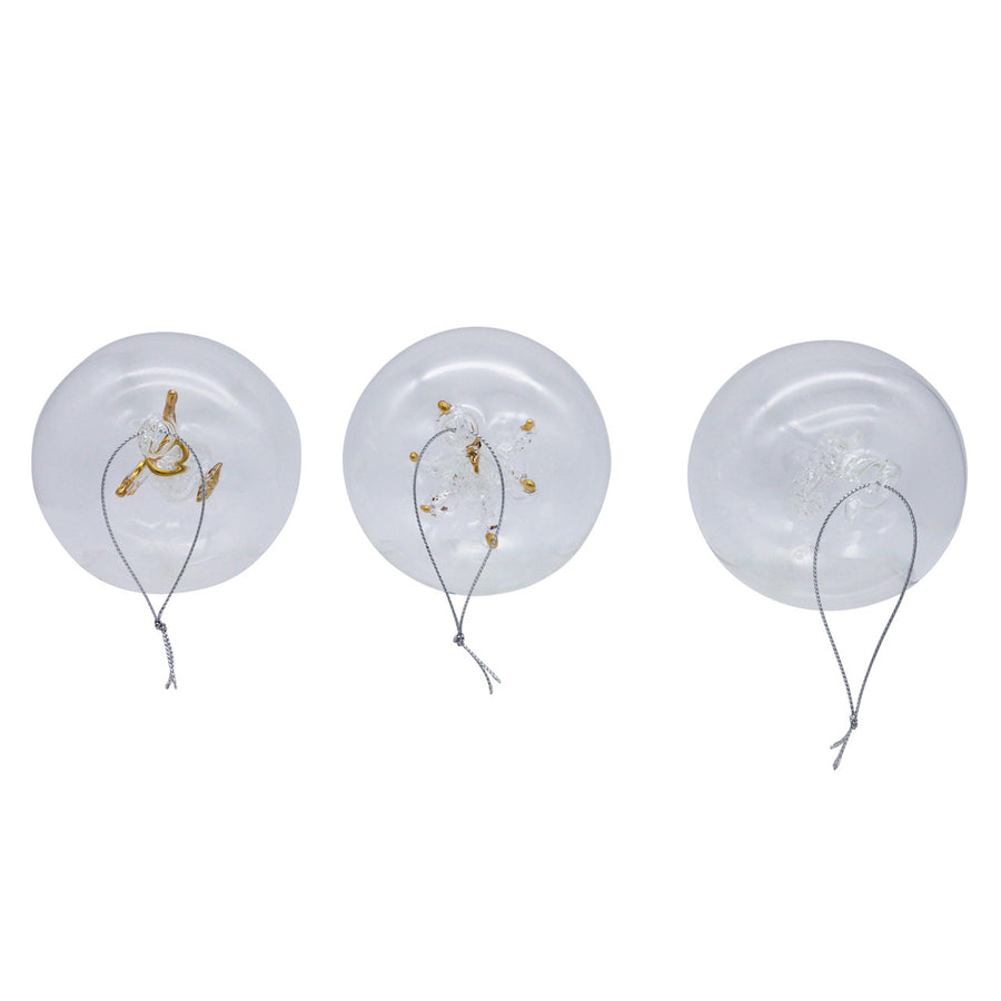 80MM Glass Transparent Ball With Tree, Angel & Deer Inside