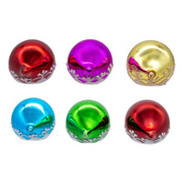88MM Glass Multicolor Reflector With White Glitter Drop Ornament Set