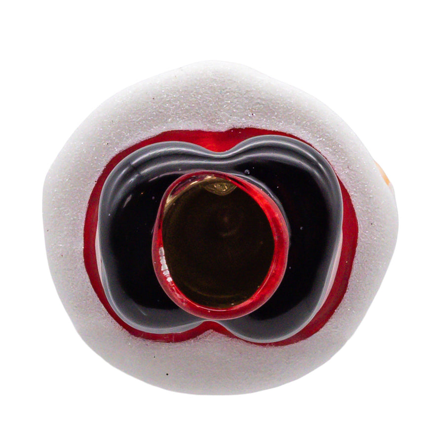12.2" Glass Red Santa Finial Treetop