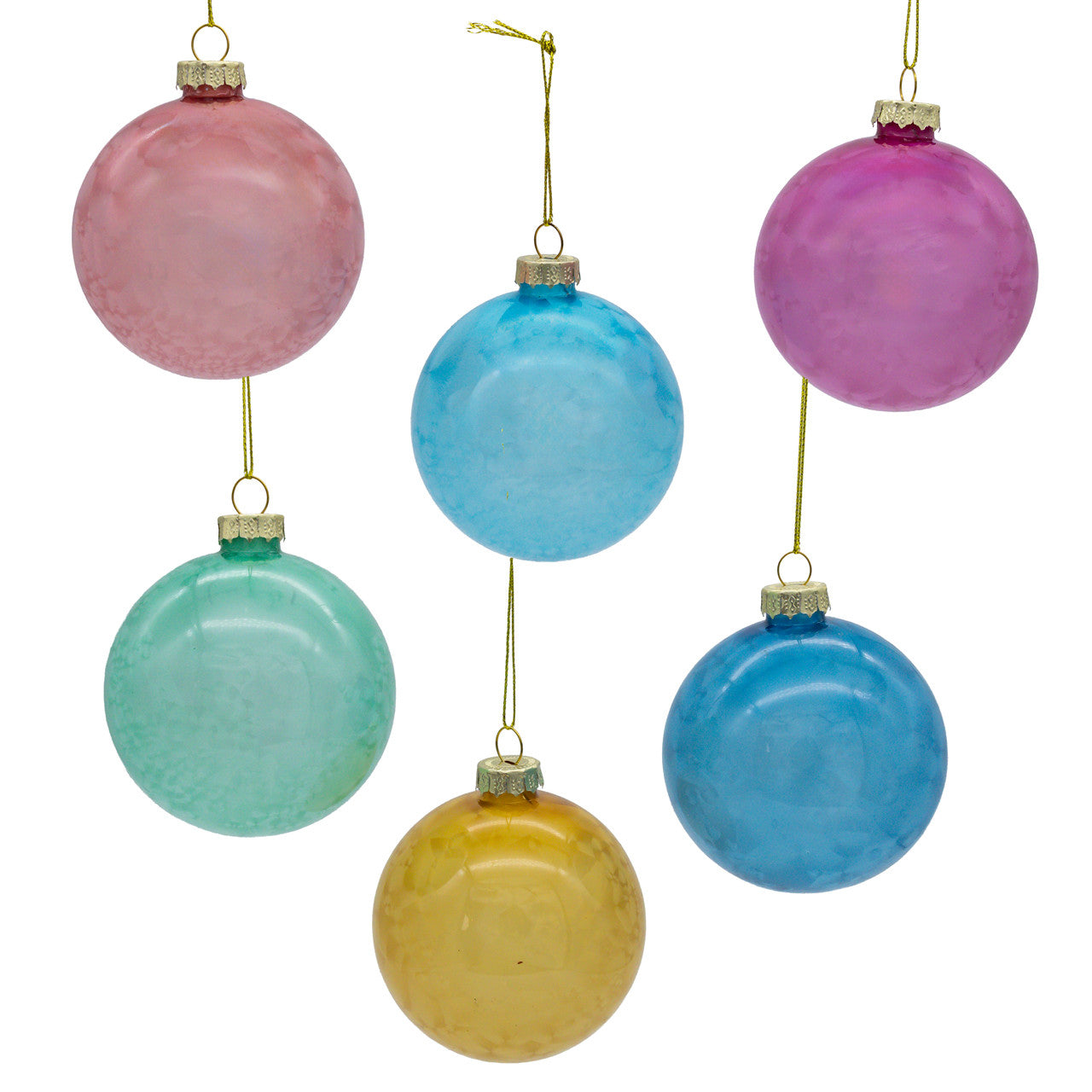 80MM Glass Multicolor Marbled Ball Ornaments