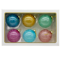 80MM Glass Multicolor Marbled Ball Ornaments