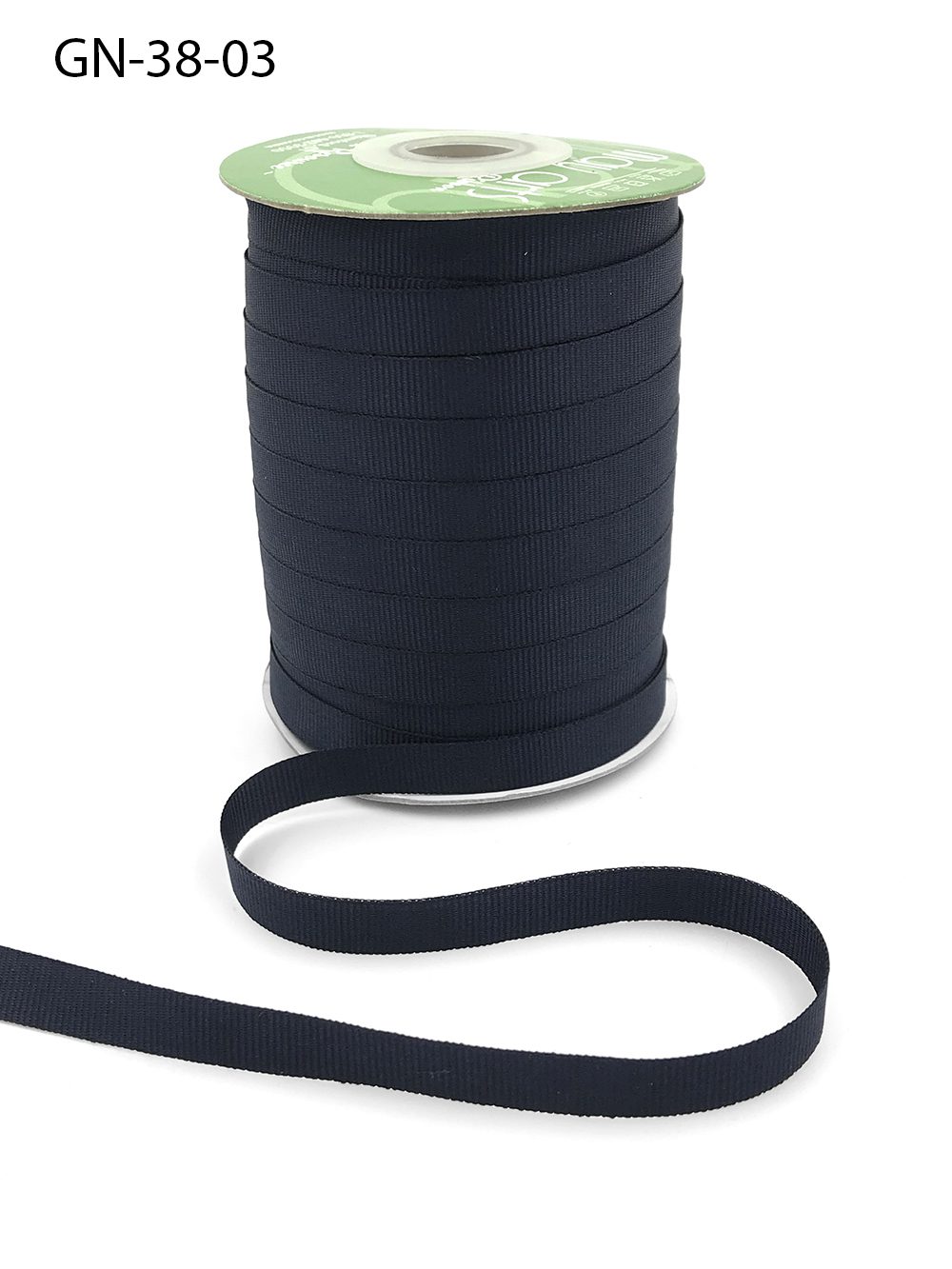 ~3/8 Inch Light-Weight Flat Grosgrain Ribbon with Woven Edge – GN-38-03 Navy