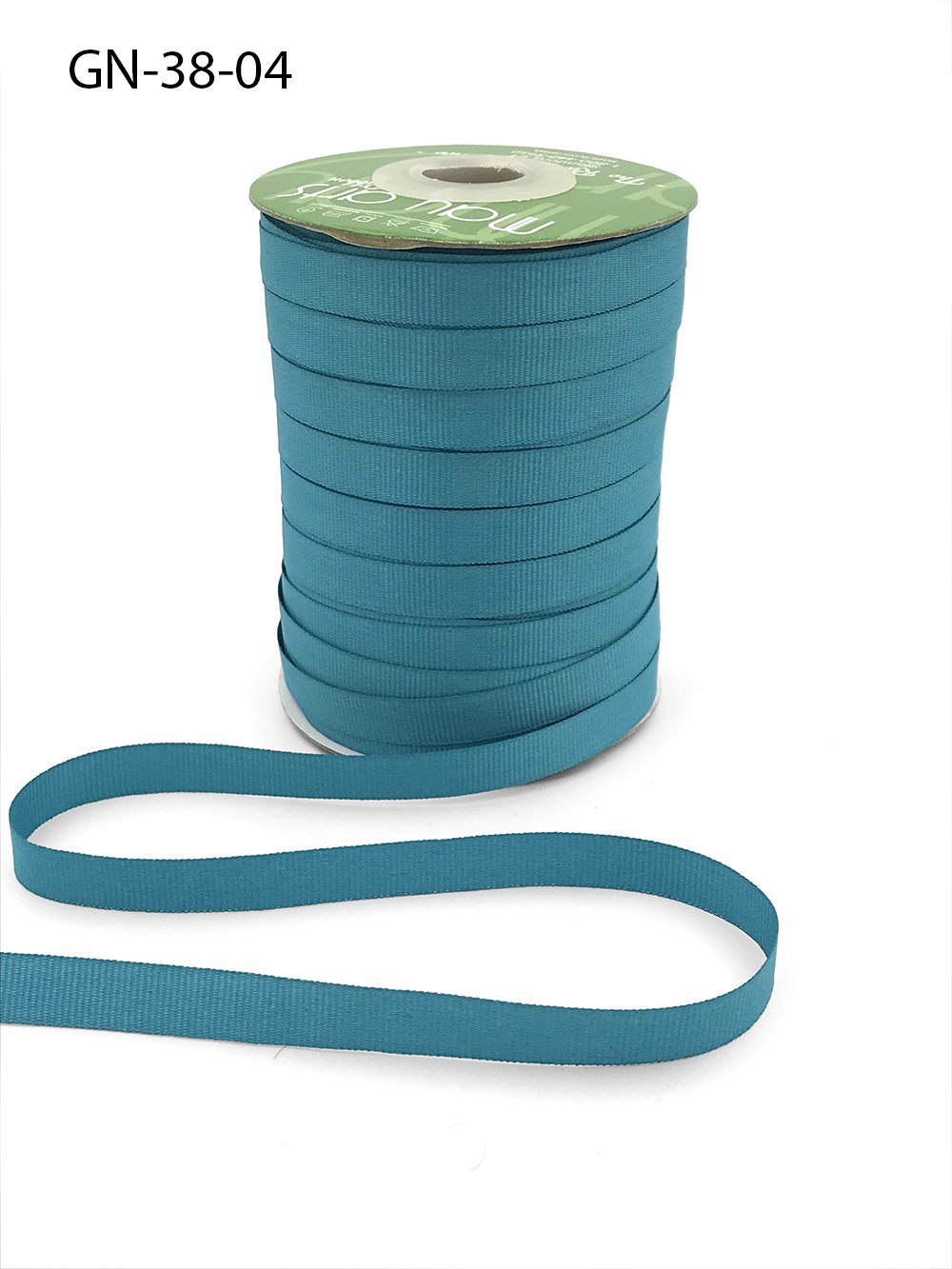 ~3/8 Inch Light-Weight Flat Grosgrain Ribbon with Woven Edge – GN-38-04 Teal
