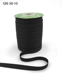 ~3/8 Inch Light-Weight Flat Grosgrain Ribbon with Woven Edge – GN-38-10 Black