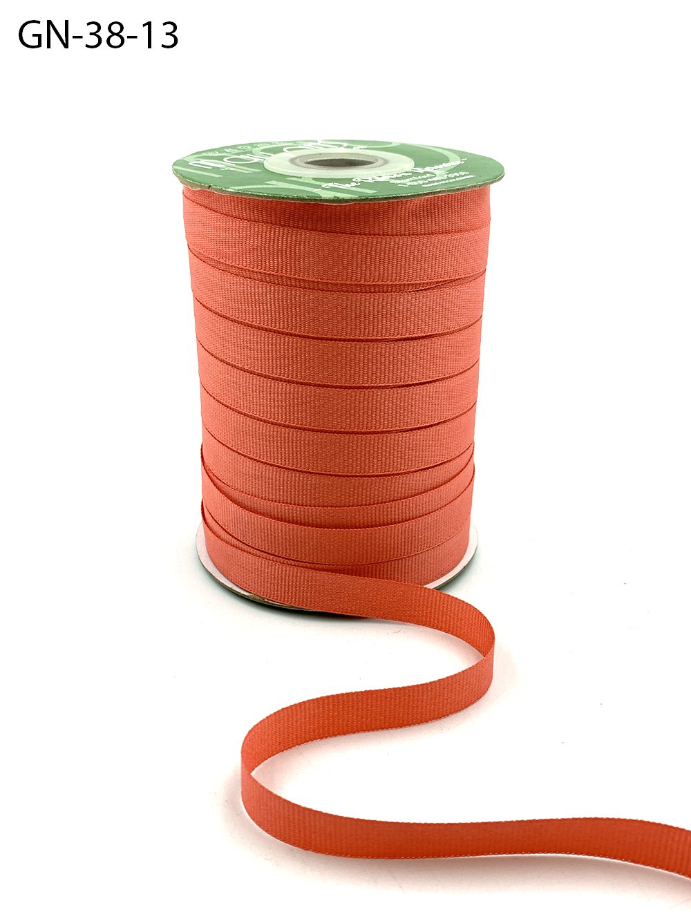 ~3/8 Inch Light-Weight Flat Grosgrain Ribbon with Woven Edge – GN-38-13 Coral