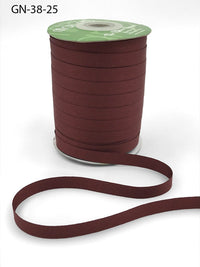 ~3/8 Inch Light-Weight Flat Grosgrain Ribbon with Woven Edge – GN-38-25 Burgundy