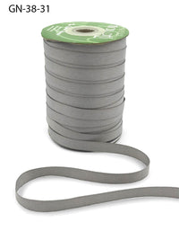 ~3/8 Inch Light-Weight Flat Grosgrain Ribbon with Woven Edge – GN-38-31 Silver