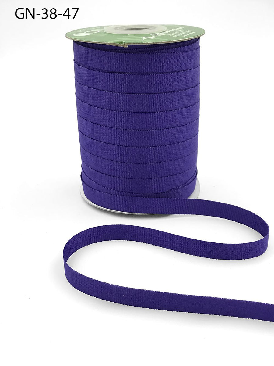 ~3/8 Inch Light-Weight Flat Grosgrain Ribbon with Woven Edge – GN-38-47 Purple
