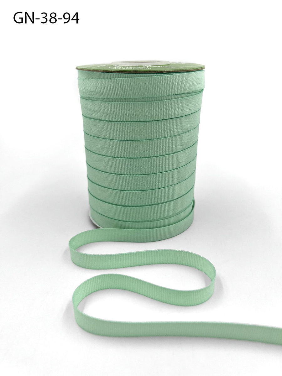 ~3/8 Inch Light-Weight Flat Grosgrain Ribbon with Woven Edge – GN-38-94 Robin’s Egg Blue (NEW)