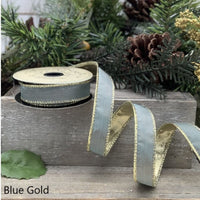 Gold Taffeta Back Ribbon 1 Inch x 10 Yards