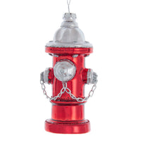 Glass Fire Hydrant Ornament