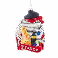 Glass French Shirt & Food Ornament