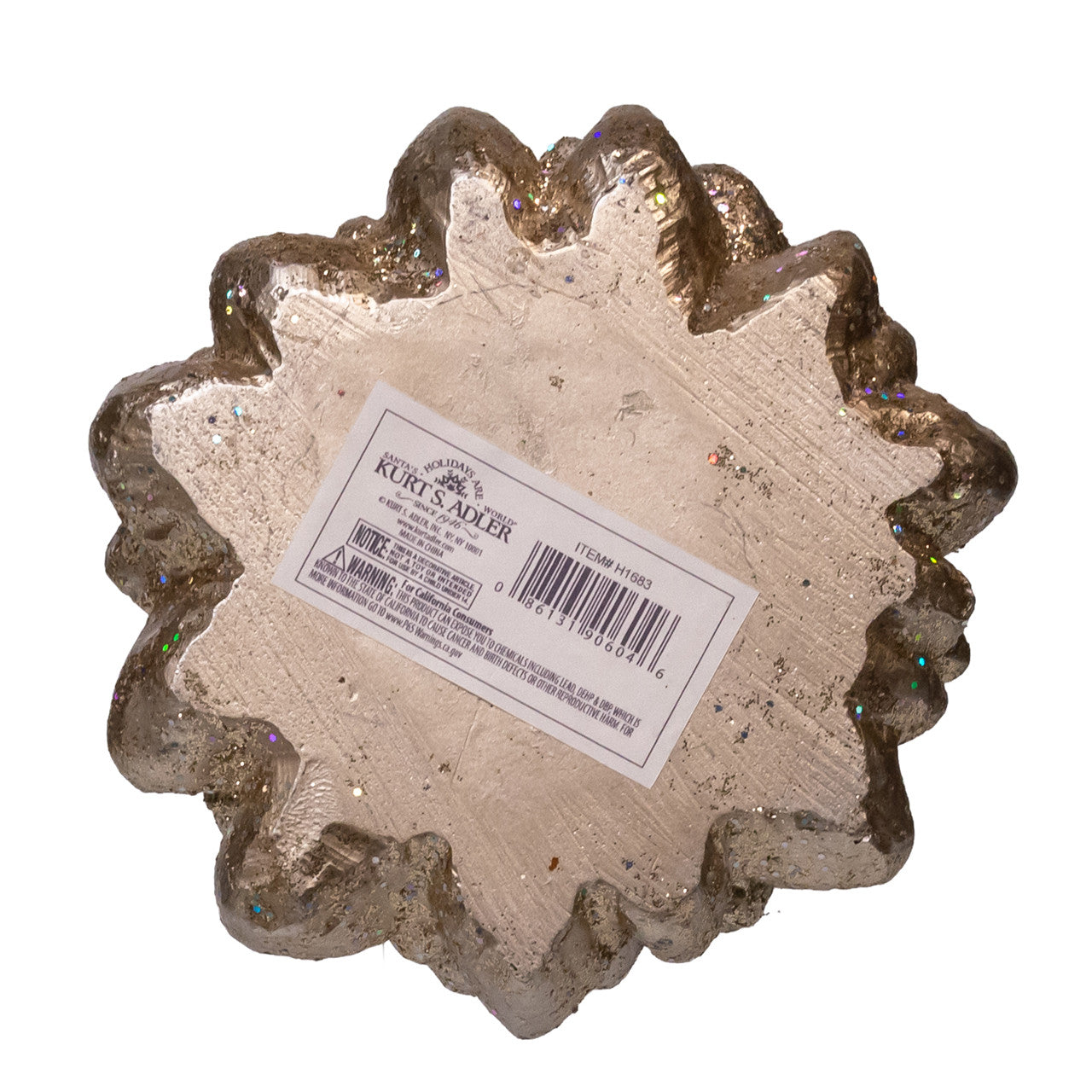 13.5" Golden Glitter Tree Table Piece