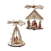 Courtyard With Carolers & Snowman Table Pieces