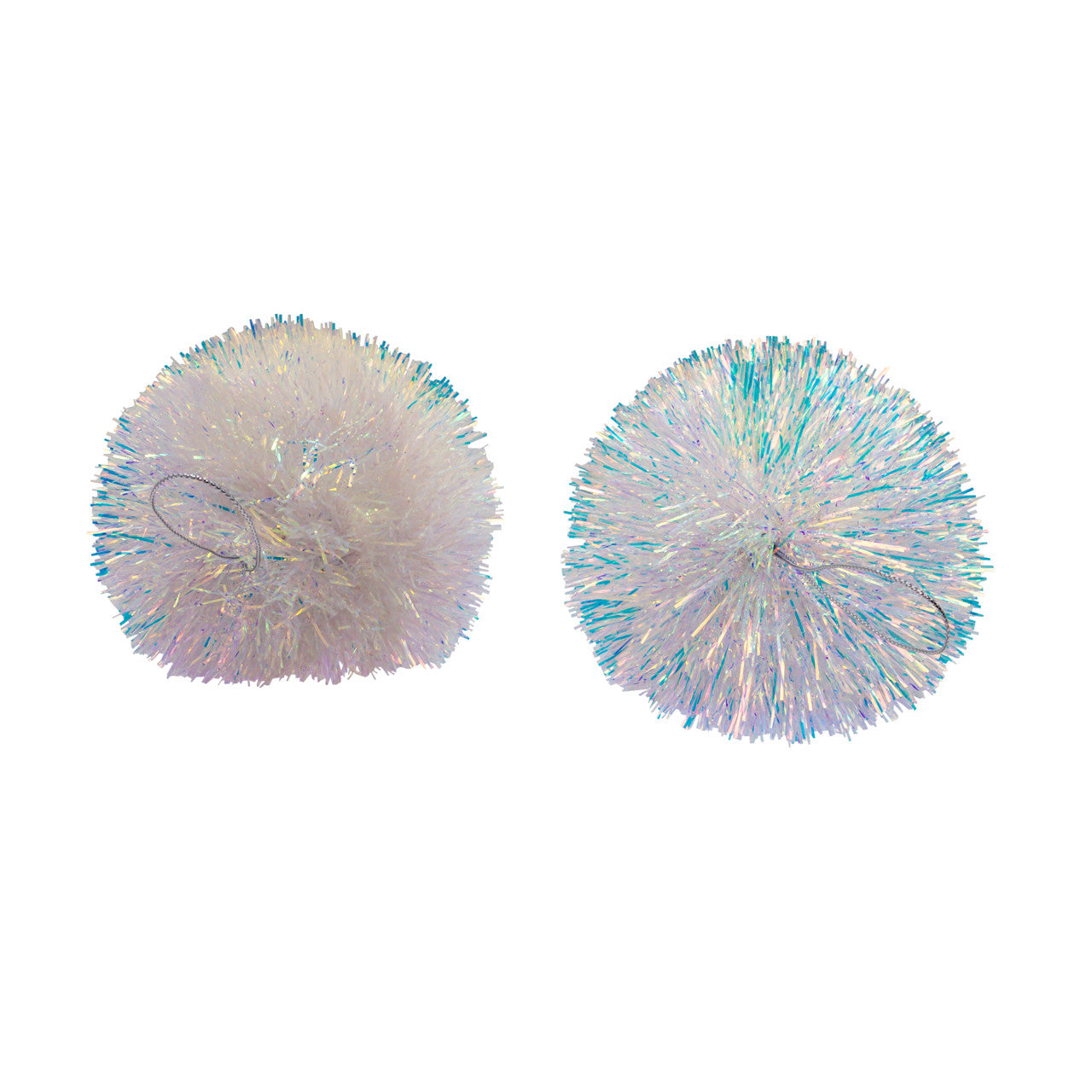 Iridescent Tinsel Ball Ornament Set