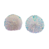 Iridescent Tinsel Ball Ornament Set