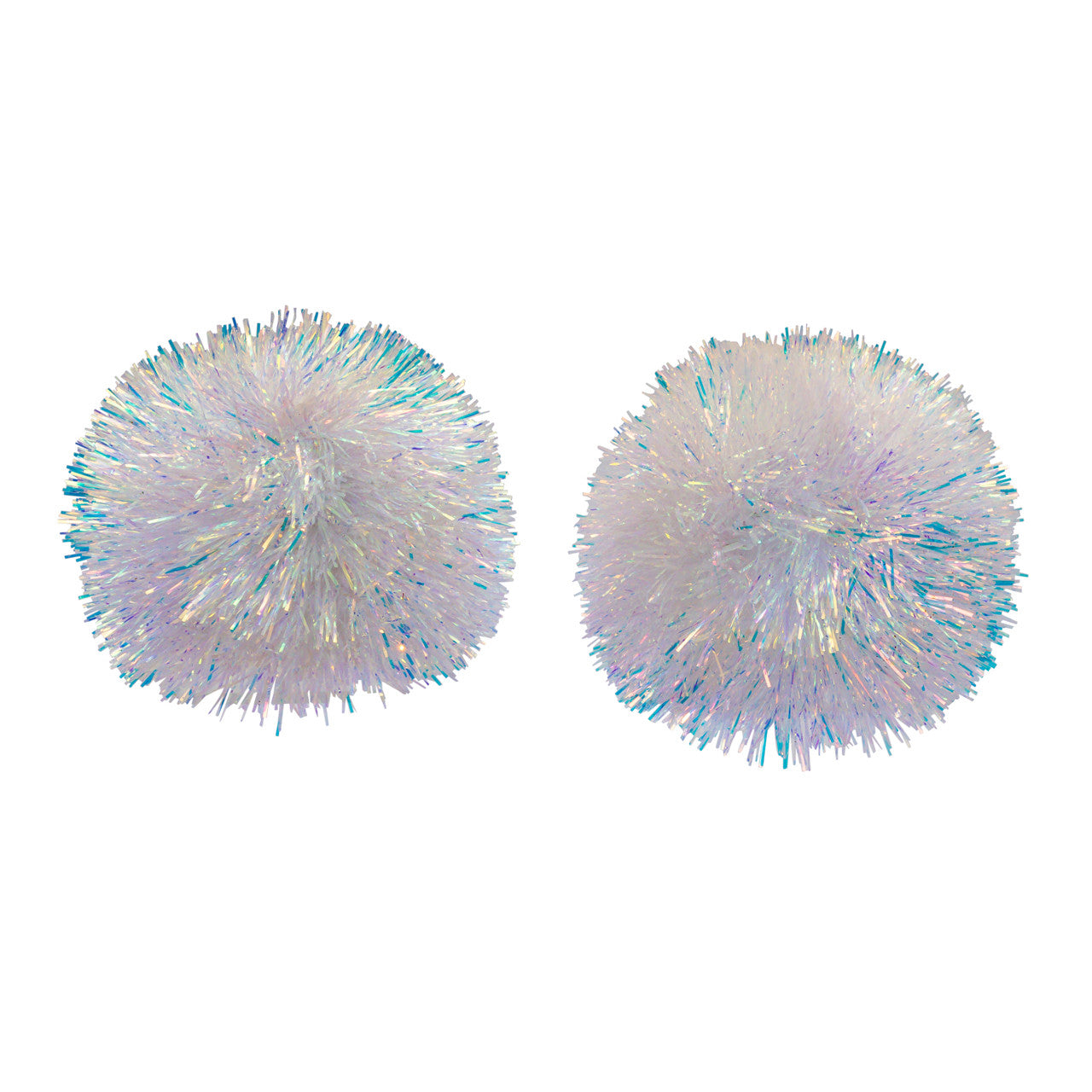 Iridescent Tinsel Ball Ornament Set