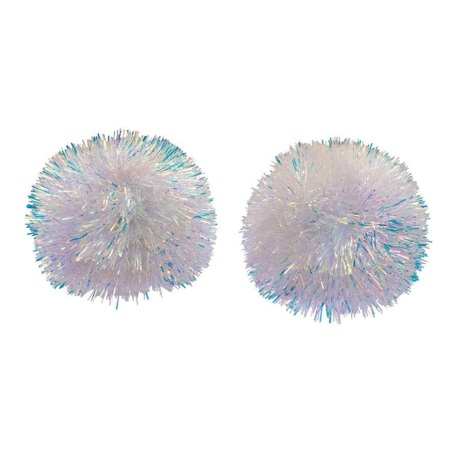 Iridescent Tinsel Ball Ornament Set